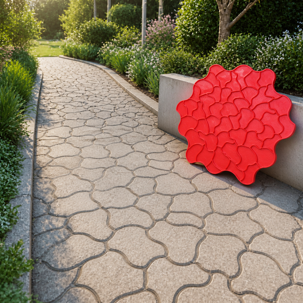 FX-262 Random Pebble Network Stamp - garden path