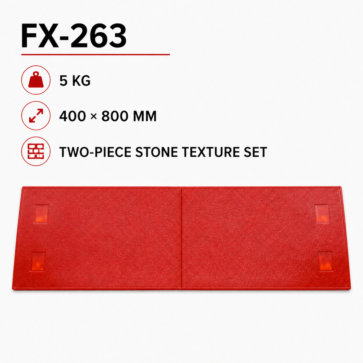 FX-263 ダブル滑面板張りスラブスタンプ - 仕様