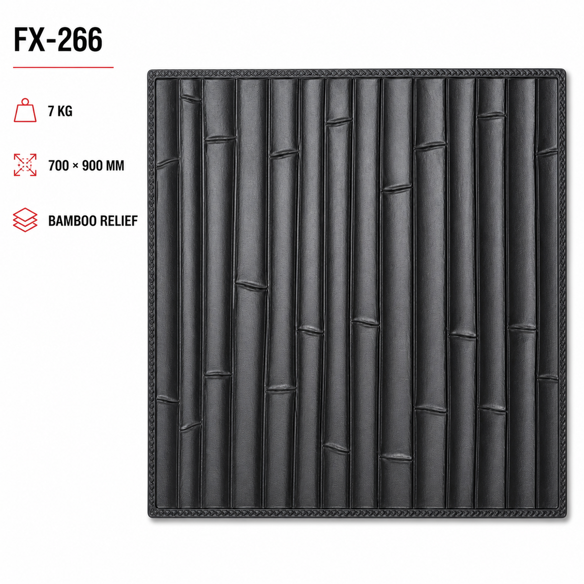 FX-266 ແຜ່ນຜະໜັງຄອນກຣີດລາຍປ່າໄຜ່ - ຂໍ້ມູນສະເພາະ