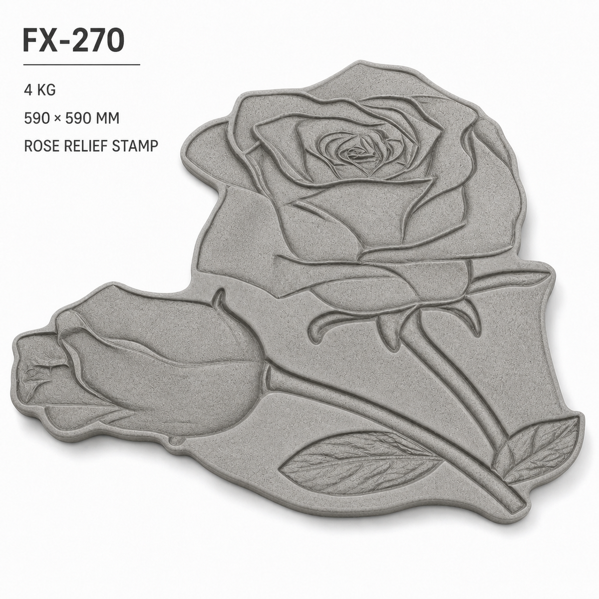 FX-270 Three-Dimensional Rose Relief Mold - specifications