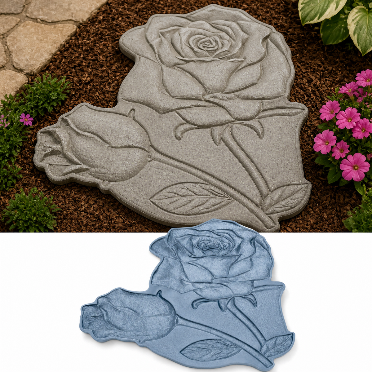 FX-270 Three-Dimensional Rose Relief Mold - application one