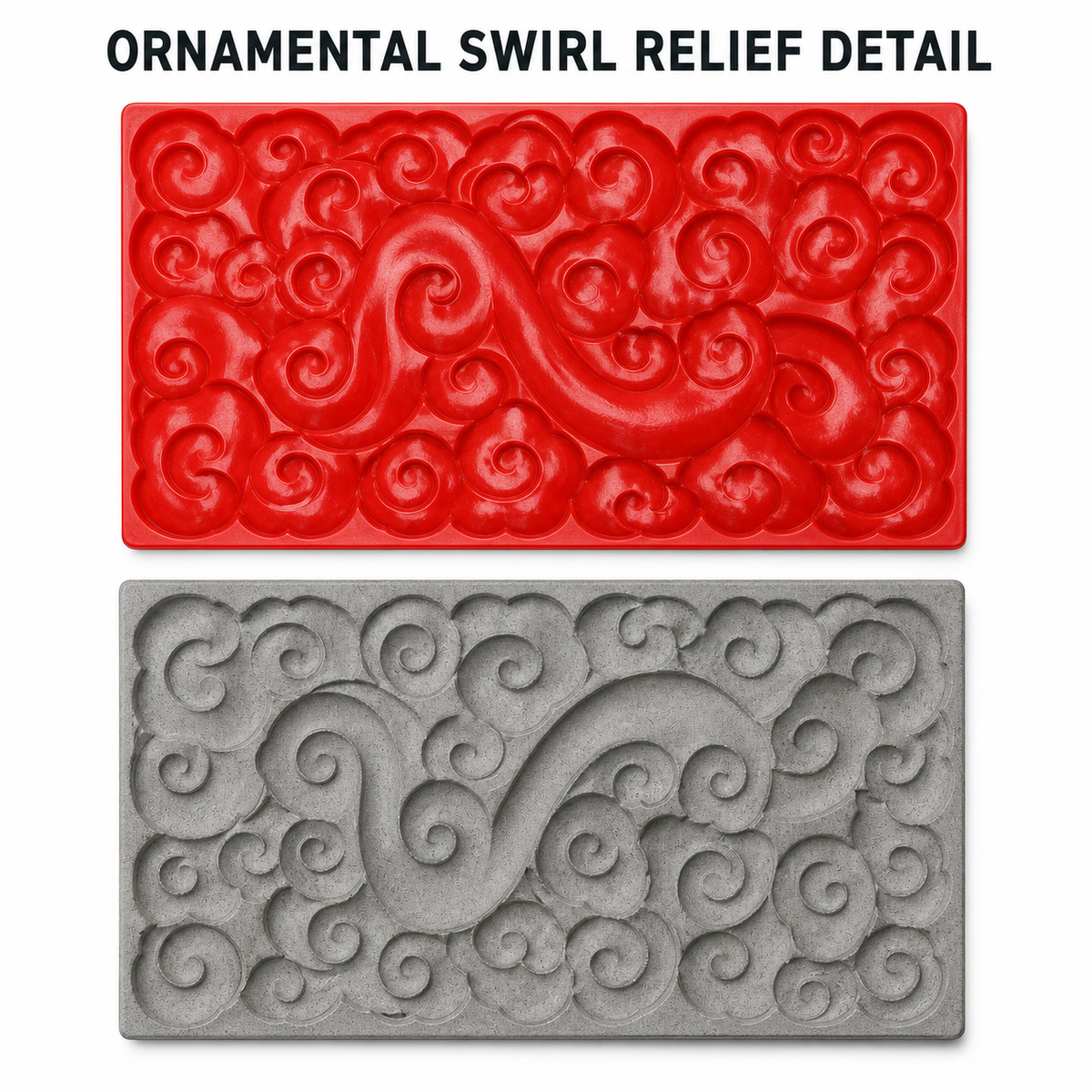 FX-275 Ornate Scroll Decorative Relief Panel - texture detail