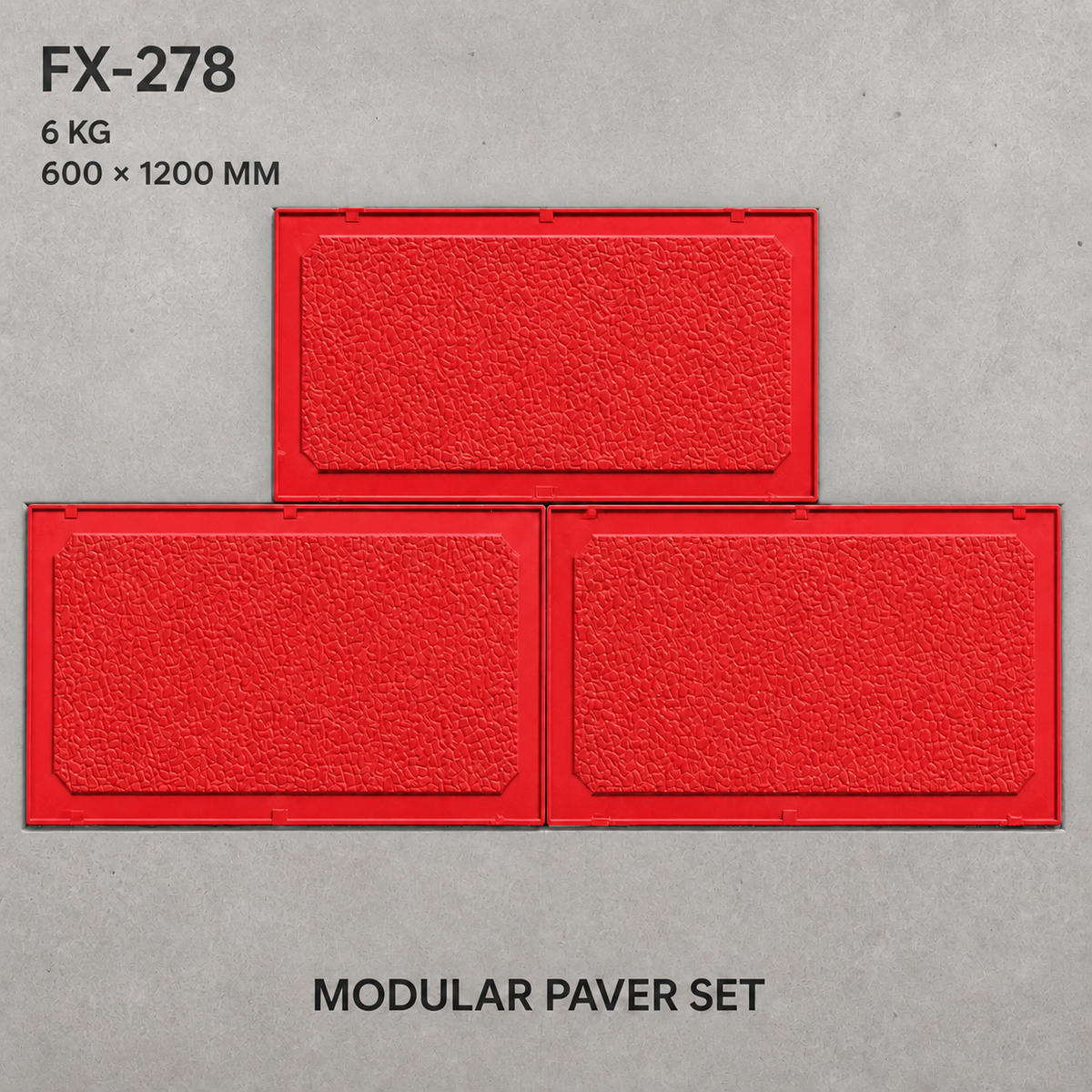 FX-278 Acuan Paver Konkrit Tiga Blok - spesifikasi