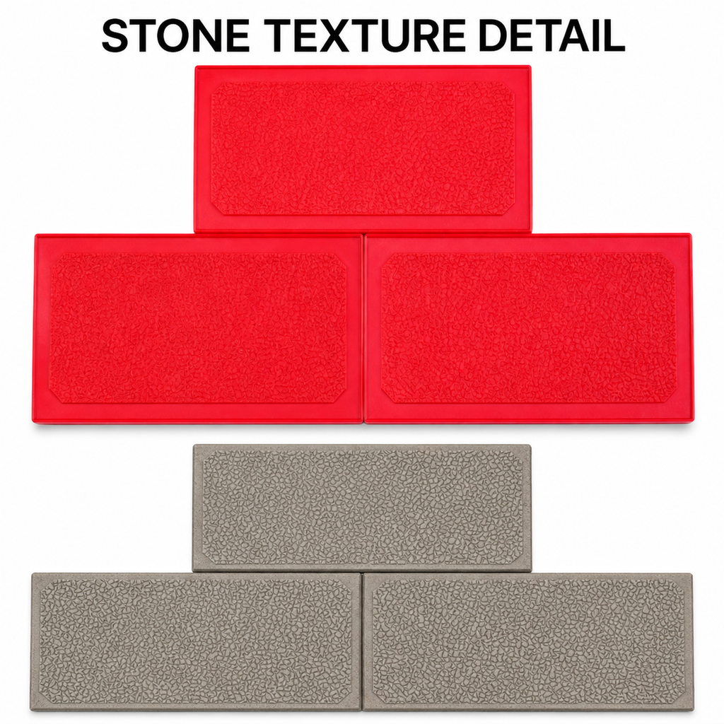 FX-278 Acuan Paver Konkrit Tiga Blok - perincian tekstur