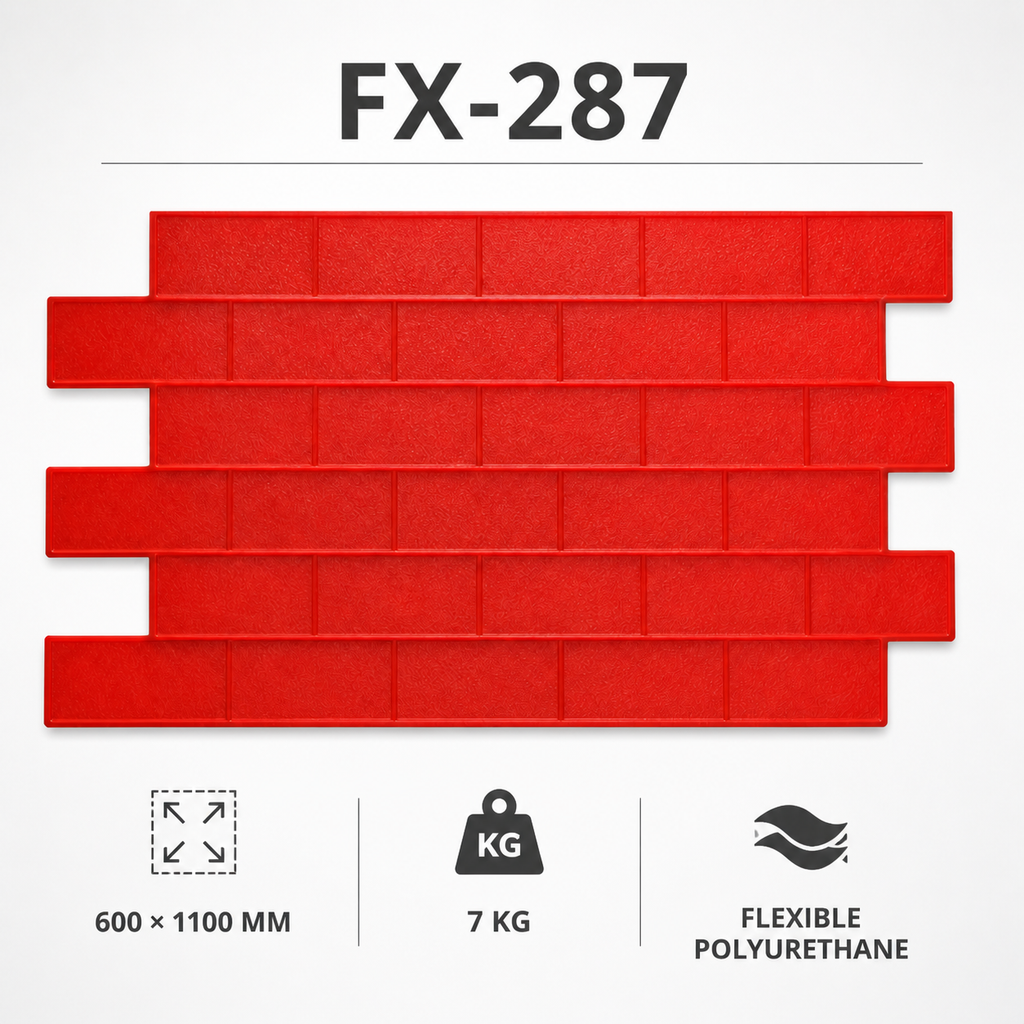 FX-287 Uniform Running Bond Brick Stamp - espesipikasyon