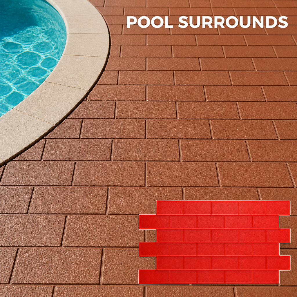 FX-287 Uniform Running Bond Brick Stamp - palibot ng pool