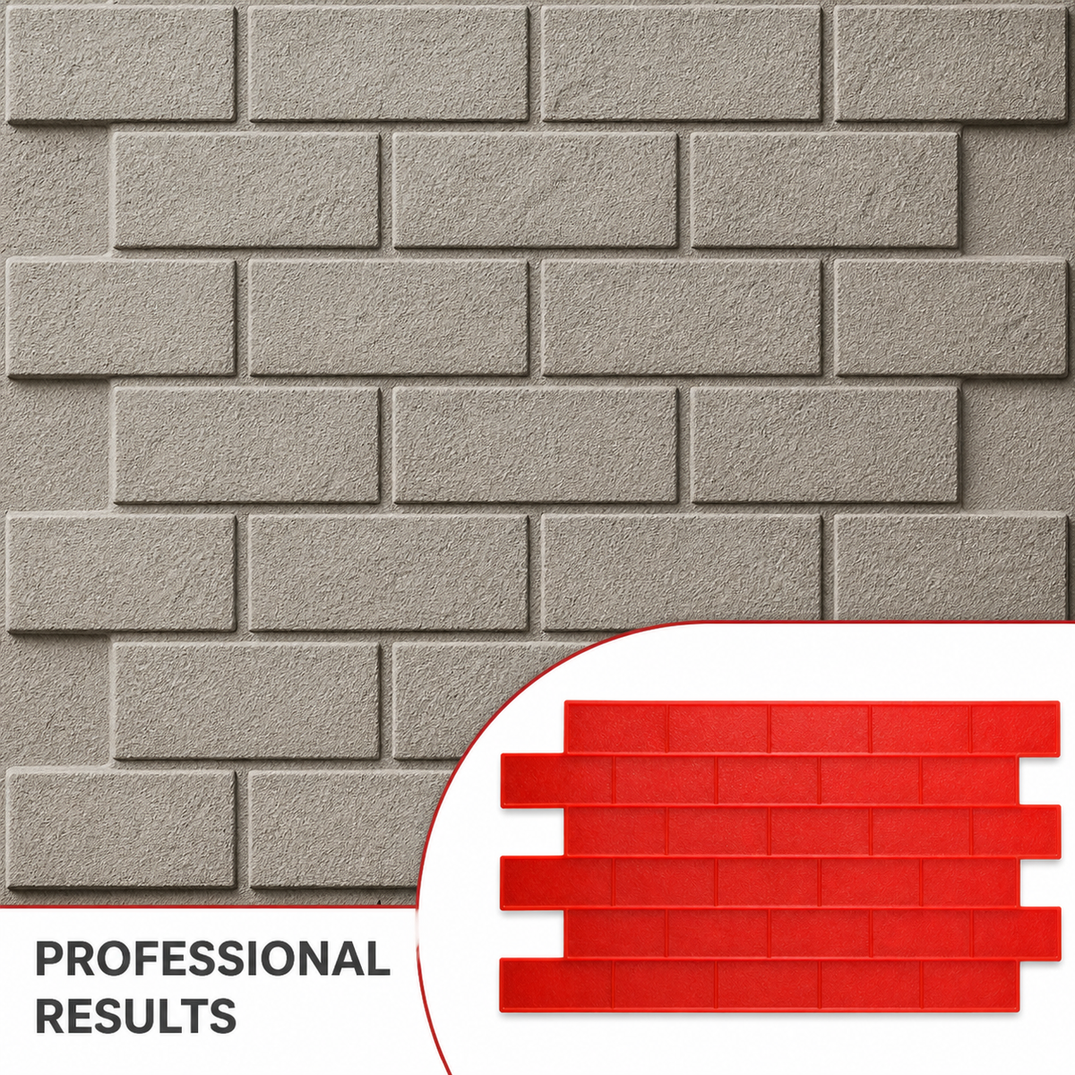 FX-287 Uniform Running Bond Brick Stamp - propesyonal na resulta
