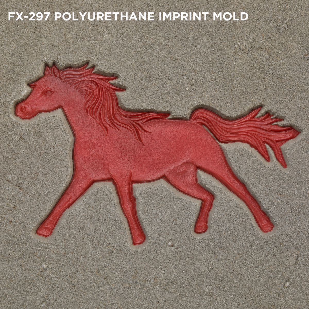 FX-297 Galiper At Dekoratif Kabartma Kalıbı - bahçe yolları