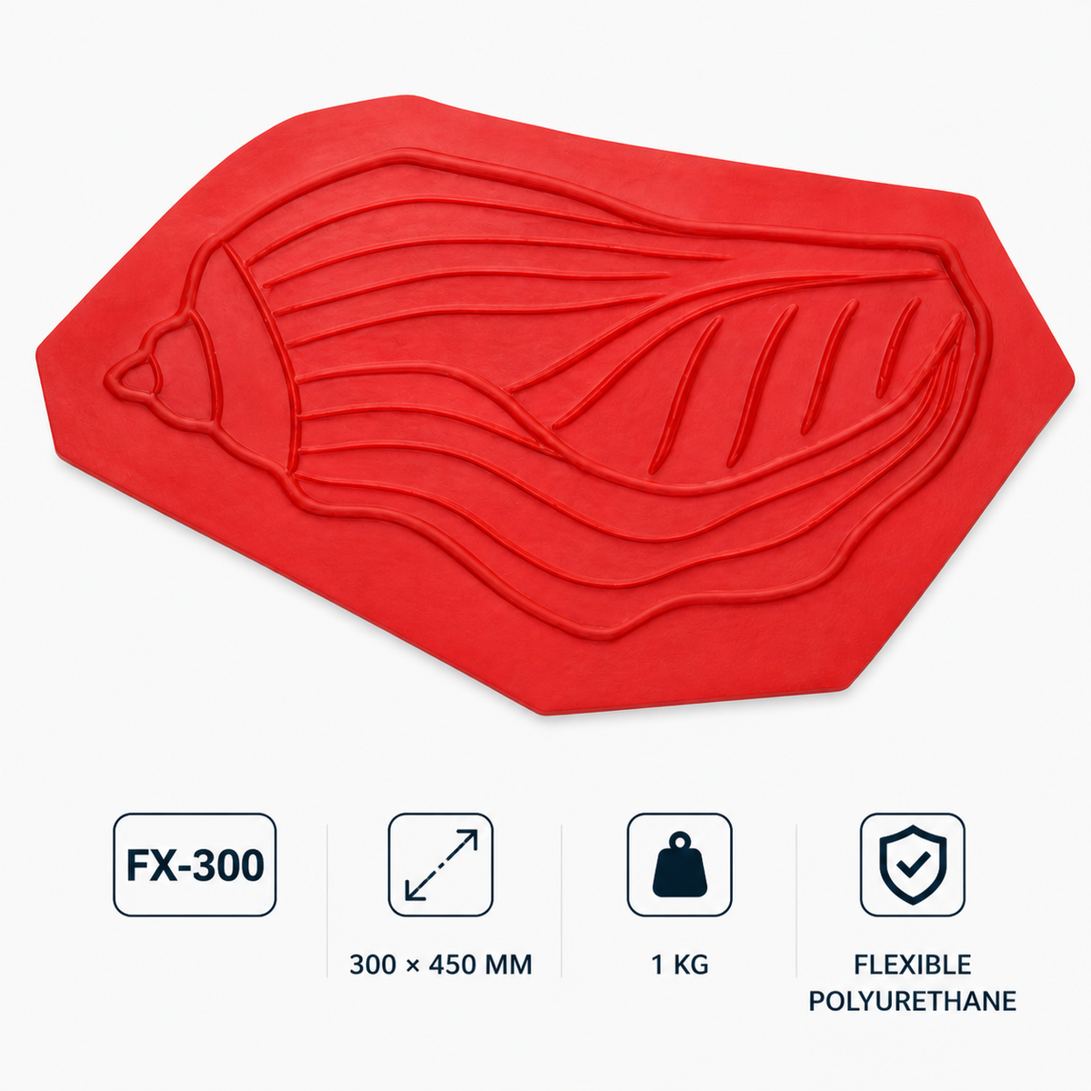 FX-300 Stylized Fish Decorative Relief Mold - specifications