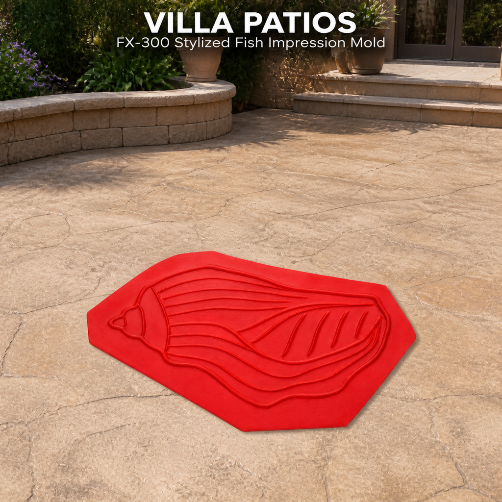 FX-300 Stylized Fish Decorative Relief Mold - villa patios