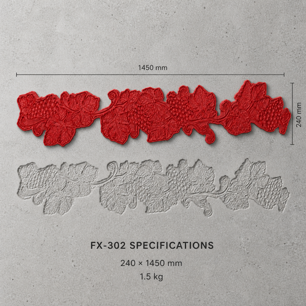 FX-302 Grapevine Decorative Border Mold - specifications