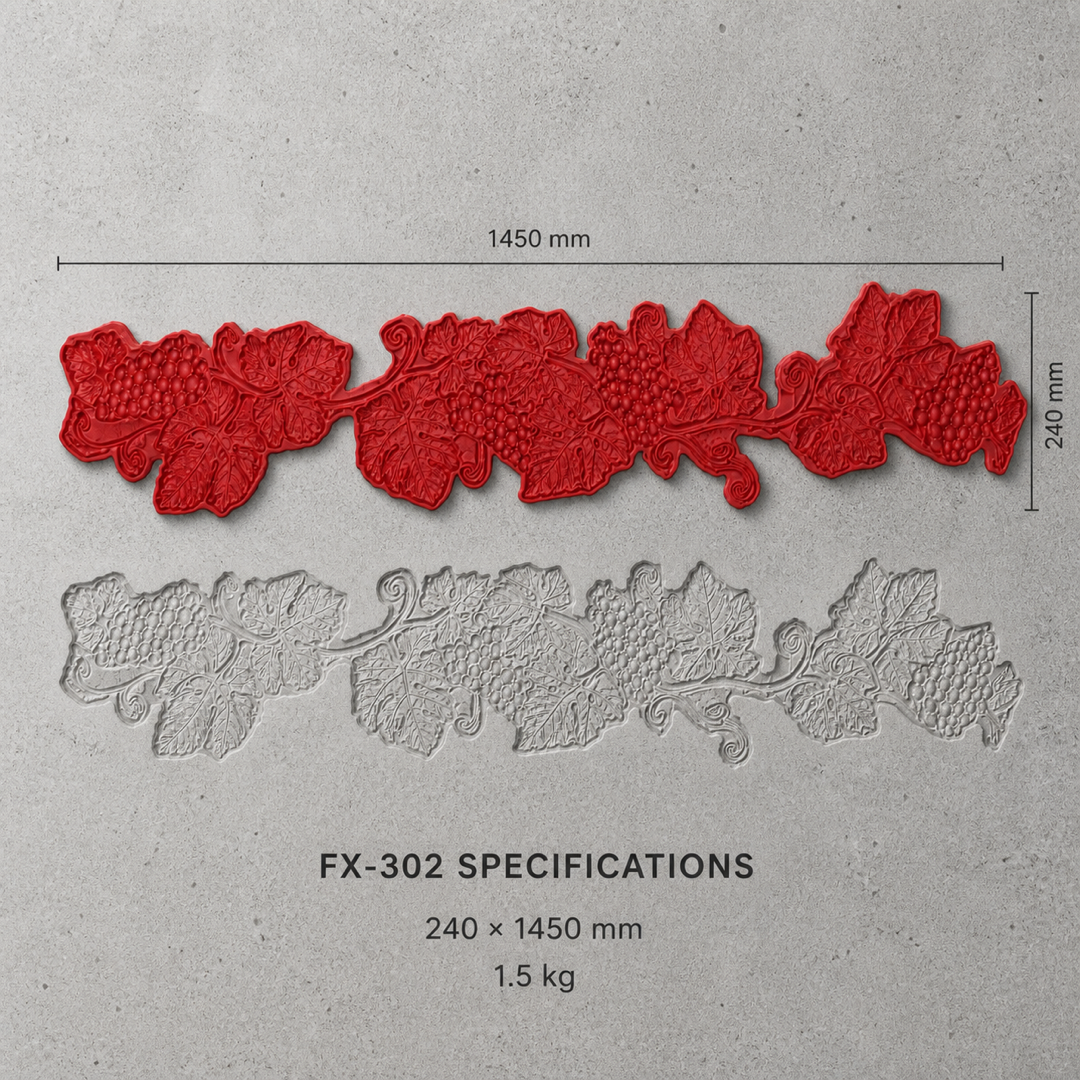 FX-302 Grapevine Decorative Border Mold - specifications