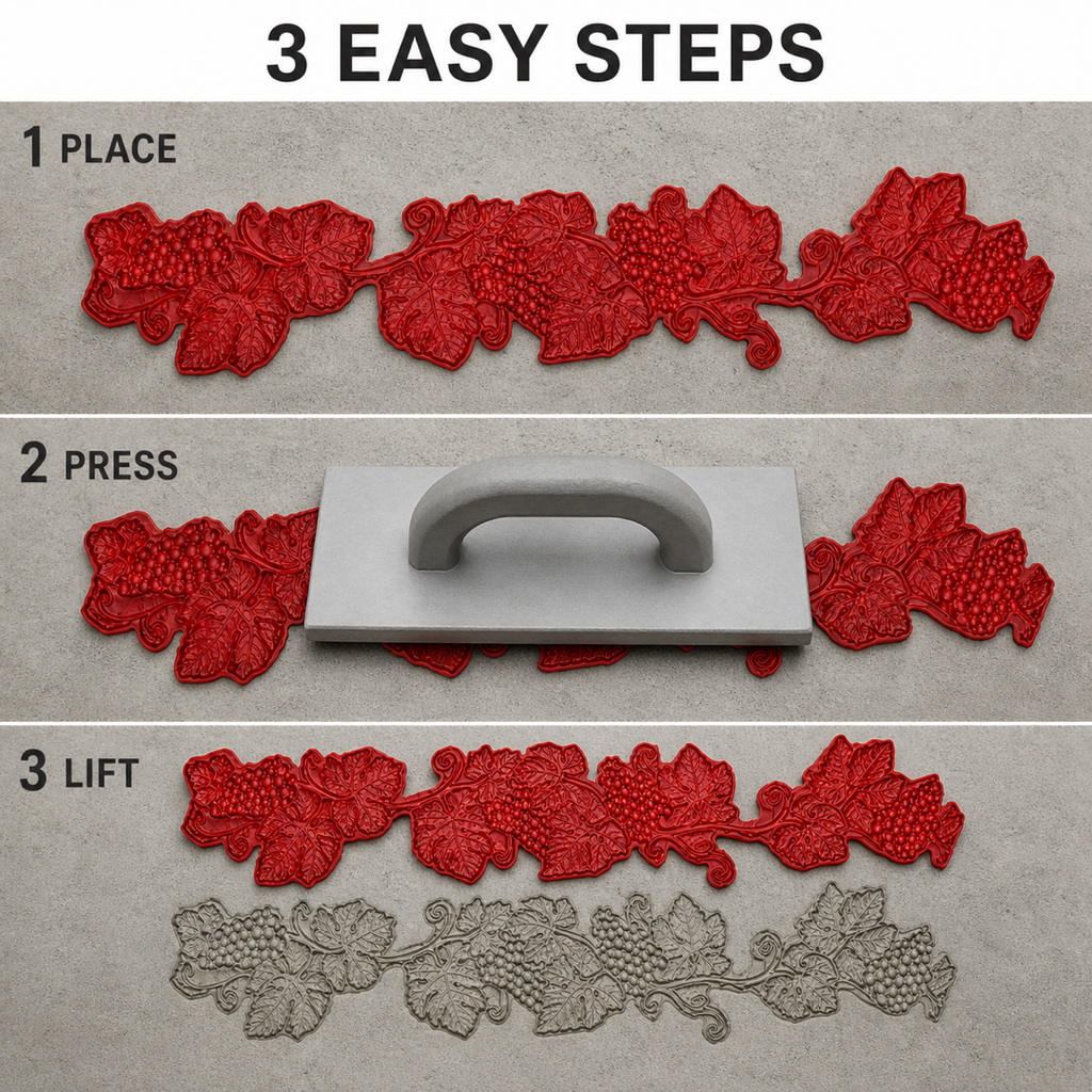 FX-302 Grapevine Decorative Border Mold - three steps