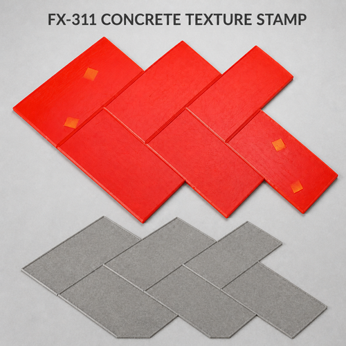 FX-311 Diagonal Three-Slab Paver Stamp - hero