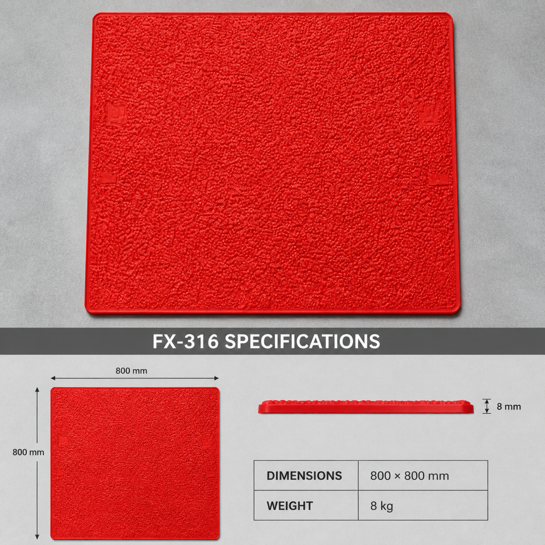 FX-316 باریک کنکروں کی بے جوڑ بناوٹ بنانے والی لچکدار تہہ – تکنیکی تفصیلات