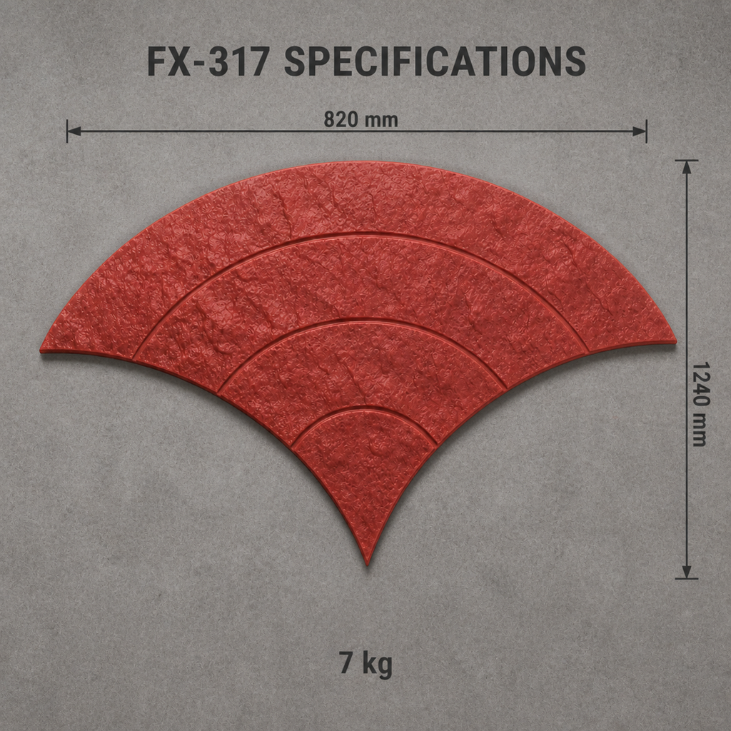 FX-317 ແມ່ພິມປູພື້ນຫີນຮູບພັດຂະໜາດກະທັດຮັດ - ຂໍ້ກໍານົດສະເພາະ