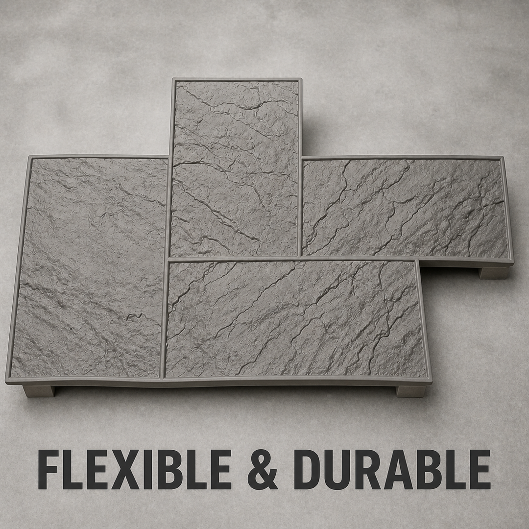 FX-319 Three-Slab Offset Stone Stamp - flexible durable