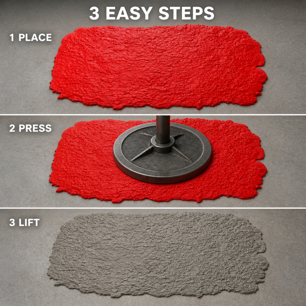 FX-323 Large Seamless Rough Texture Skin - three steps