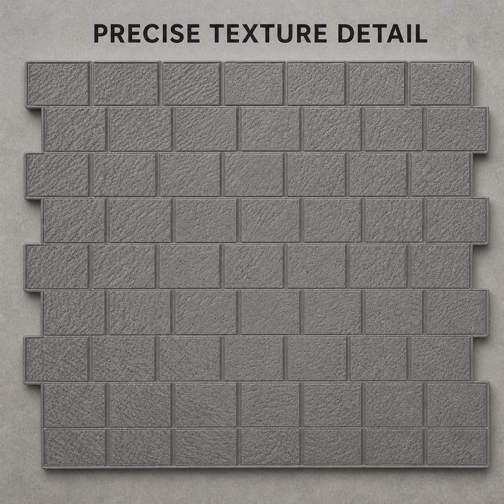 FX-327 Büyük Düzensiz Tuğla Desenli Beton Kalıbı - doku detayları