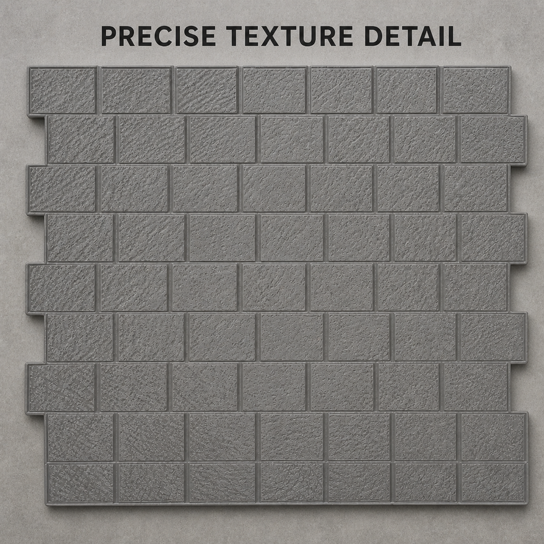 FX-327 Büyük Düzensiz Tuğla Desenli Beton Kalıbı - doku detayları
