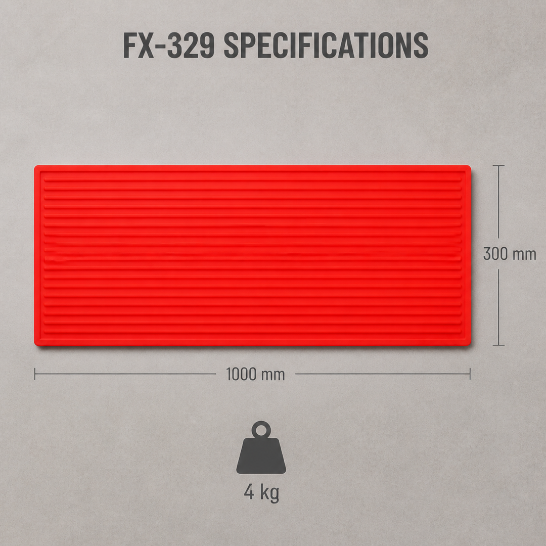FX-329 Wide Ribbed Concrete Border Mat - specifications