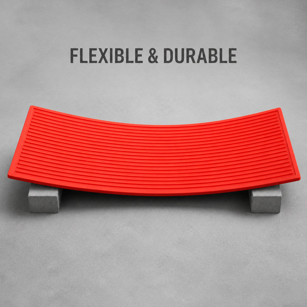 FX-329 Wide Ribbed Concrete Border Mat - flexible durable
