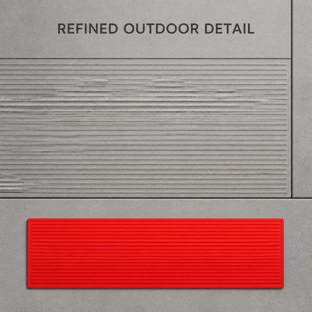 FX-329 Wide Ribbed Concrete Border Mat - application