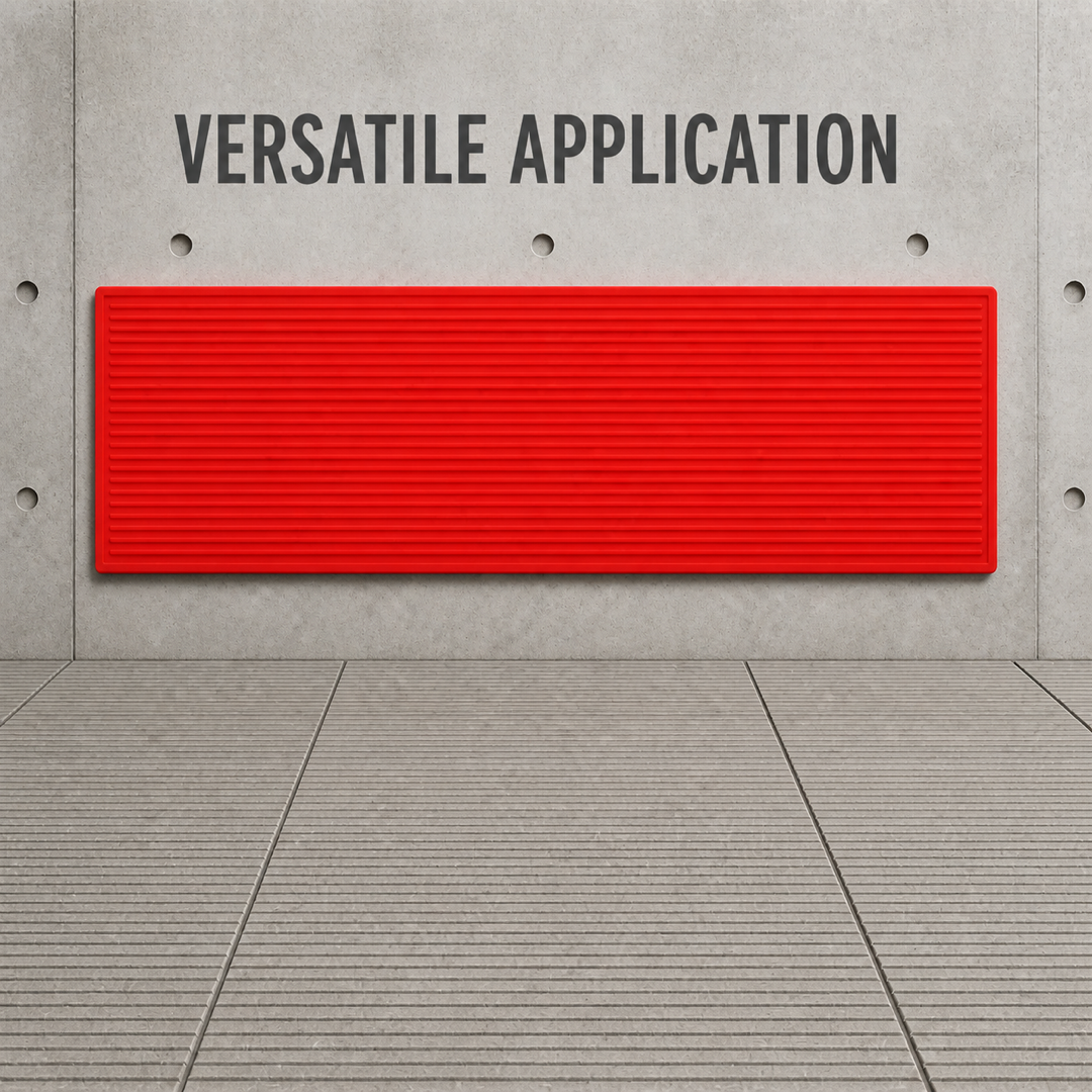 FX-329 Wide Ribbed Concrete Border Mat - commercial