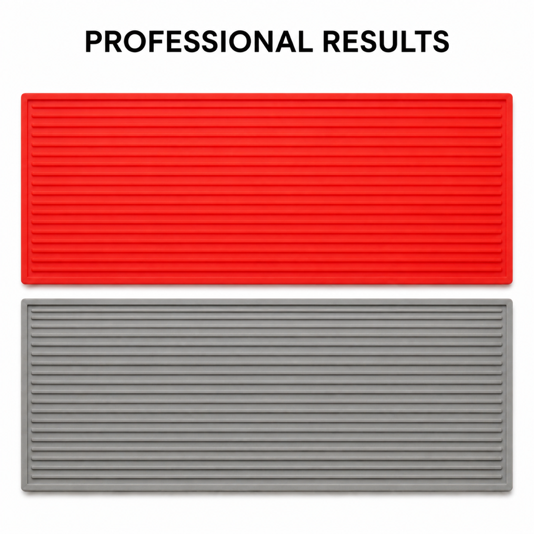 FX-329 Wide Ribbed Concrete Border Mat - professional results