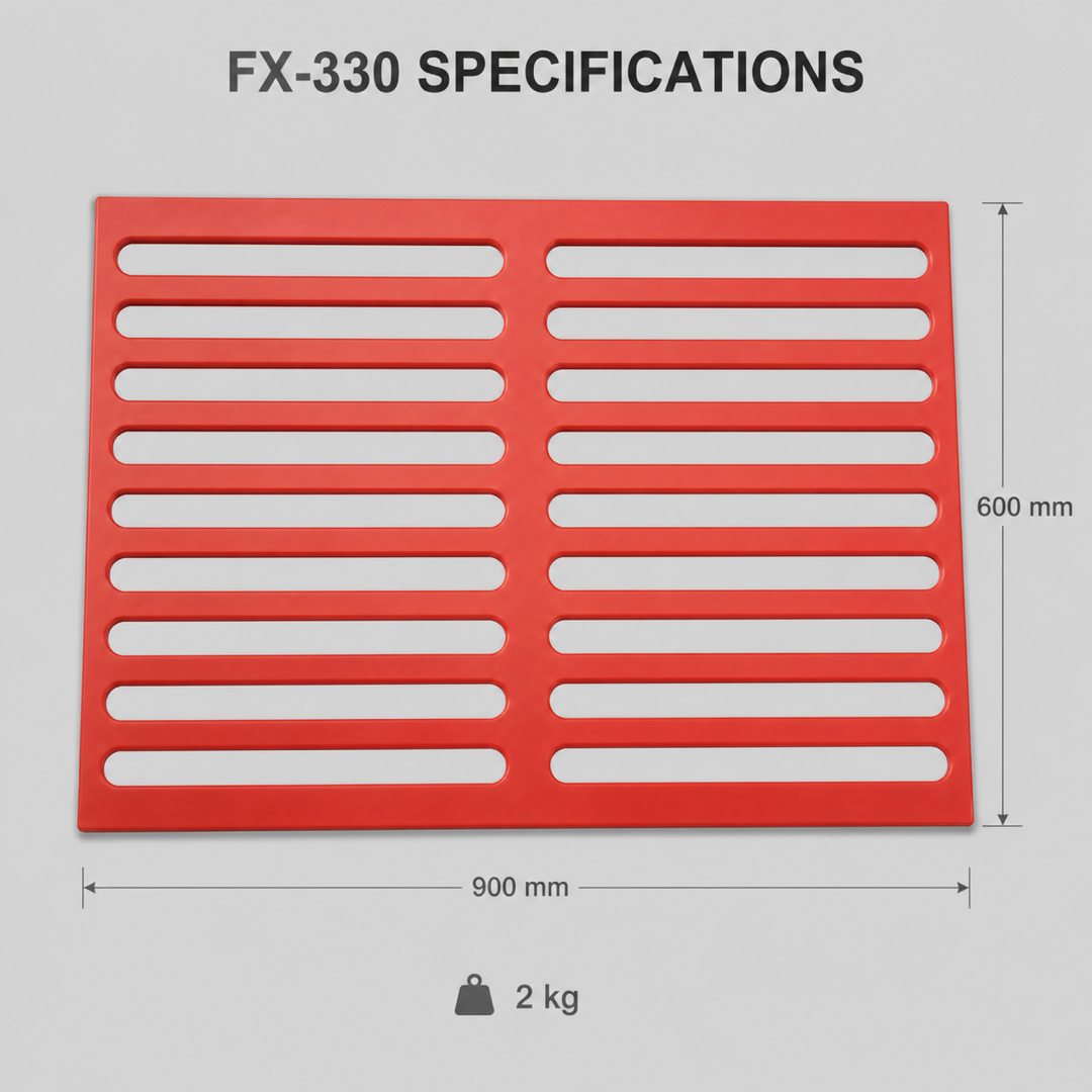 FX-330 Khuôn tạo tấm ghi thoát nước hai khe – thông số kỹ thuật