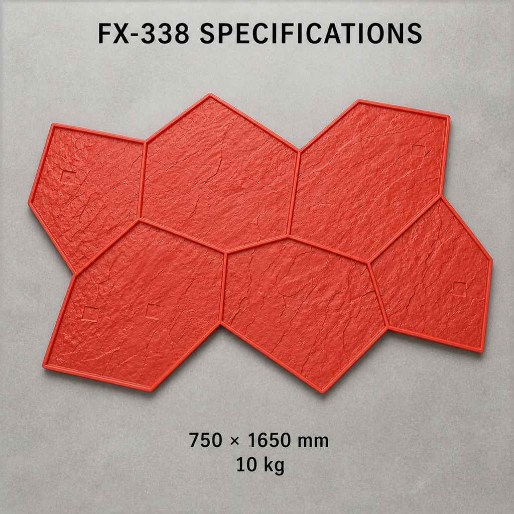 FX-338 Large Flagstone Stamp - specifications