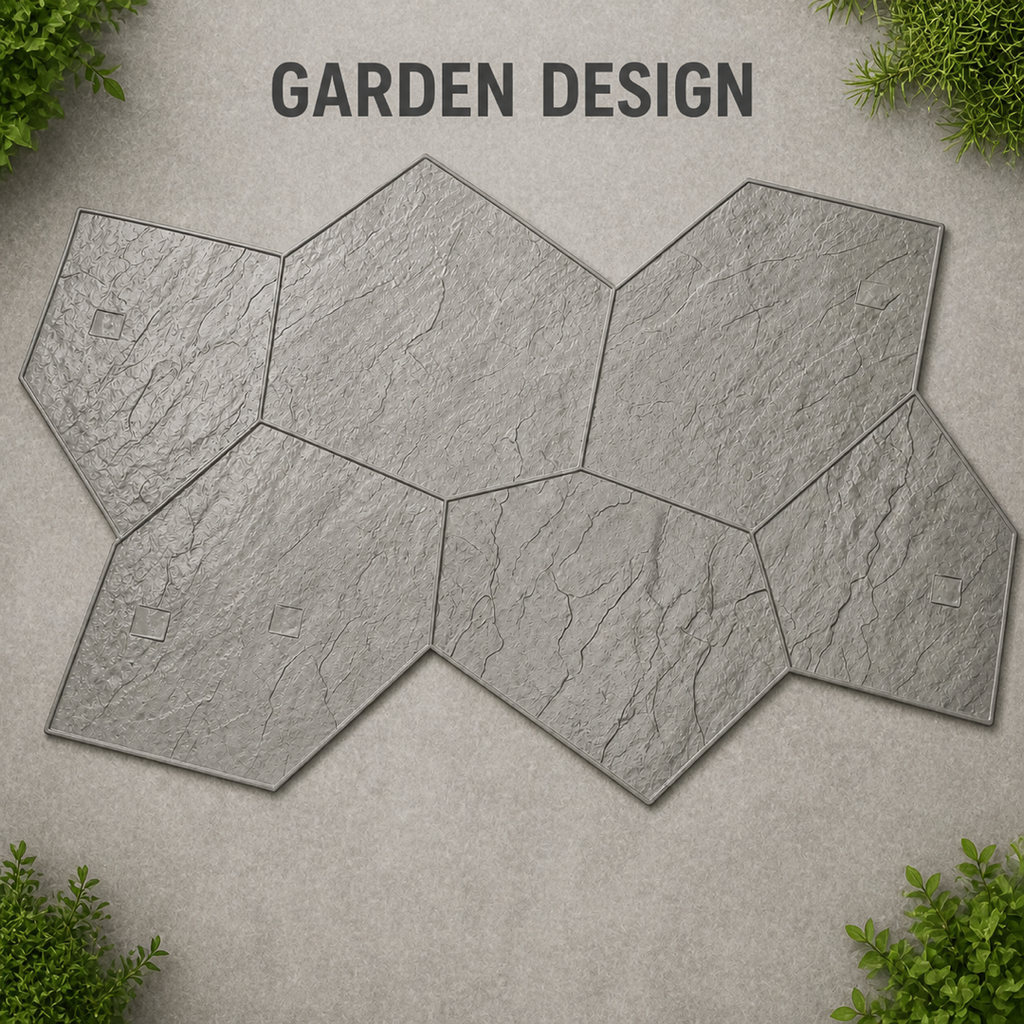 FX-338 Large Flagstone Stamp - garden