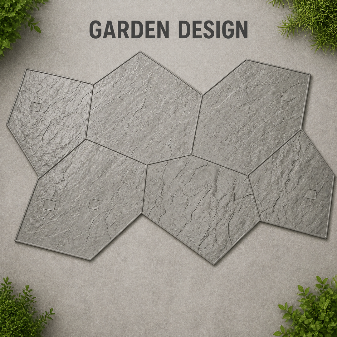 FX-338 Large Flagstone Stamp - garden