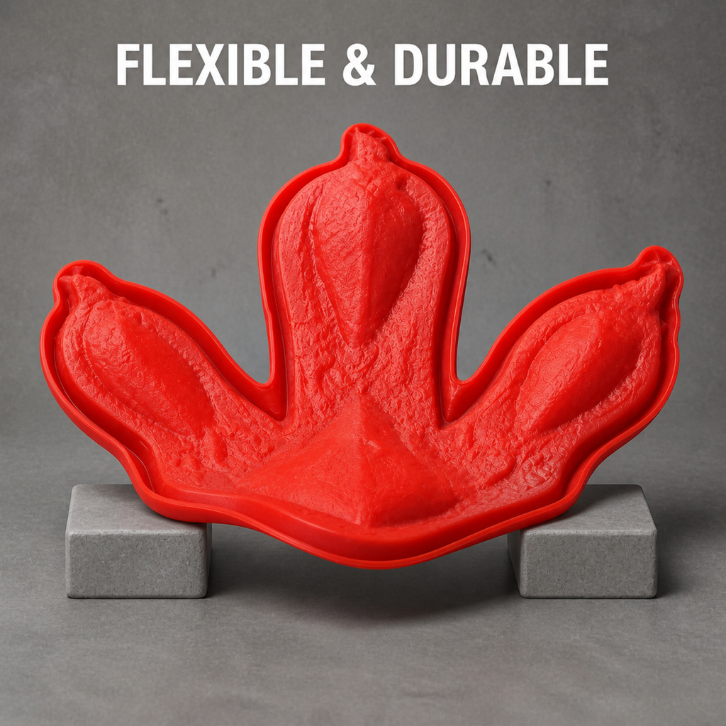 Matriță de beton FX-340, amprentă de picior de dinozaur - flexibilă și durabilă
