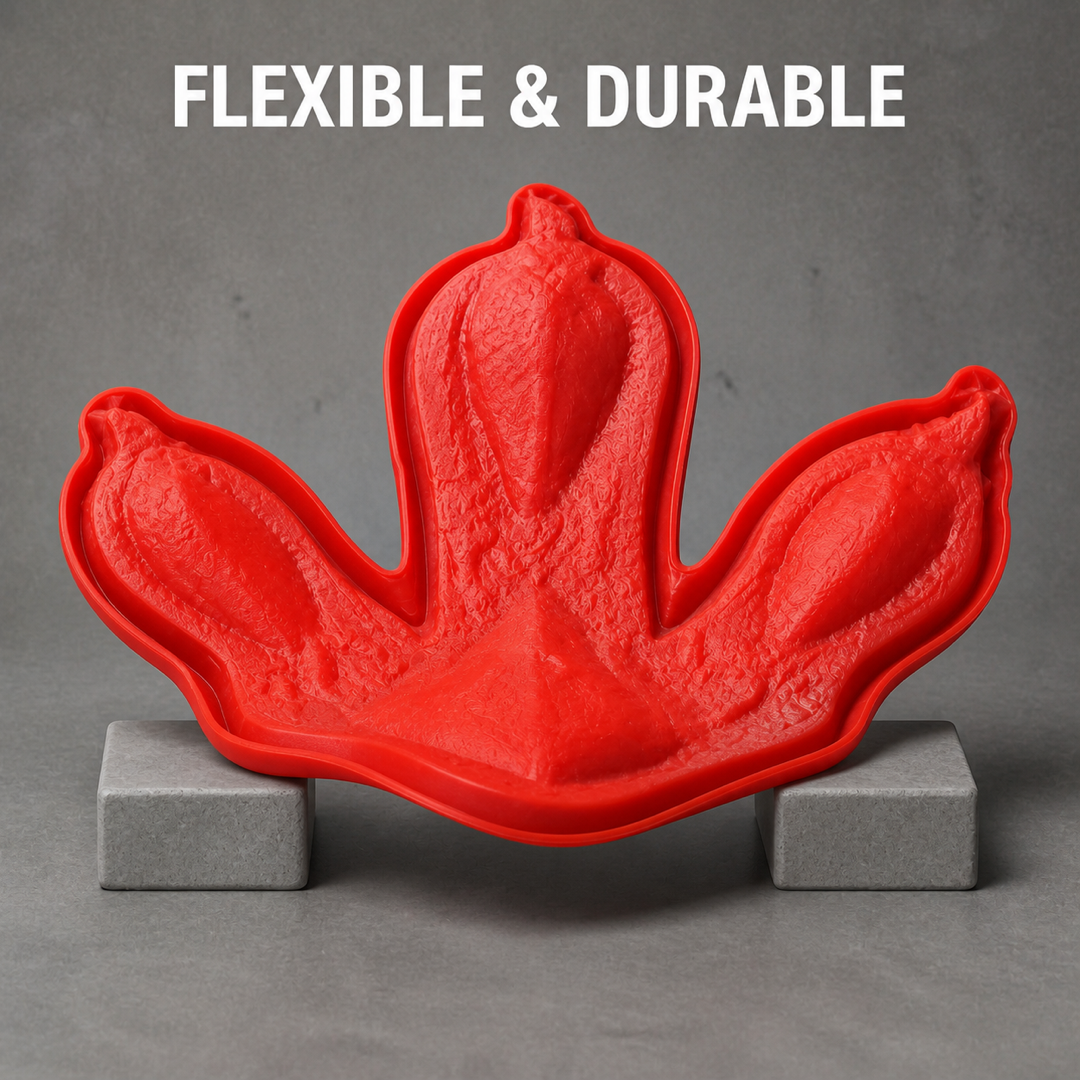 Matriță de beton FX-340, amprentă de picior de dinozaur - flexibilă și durabilă