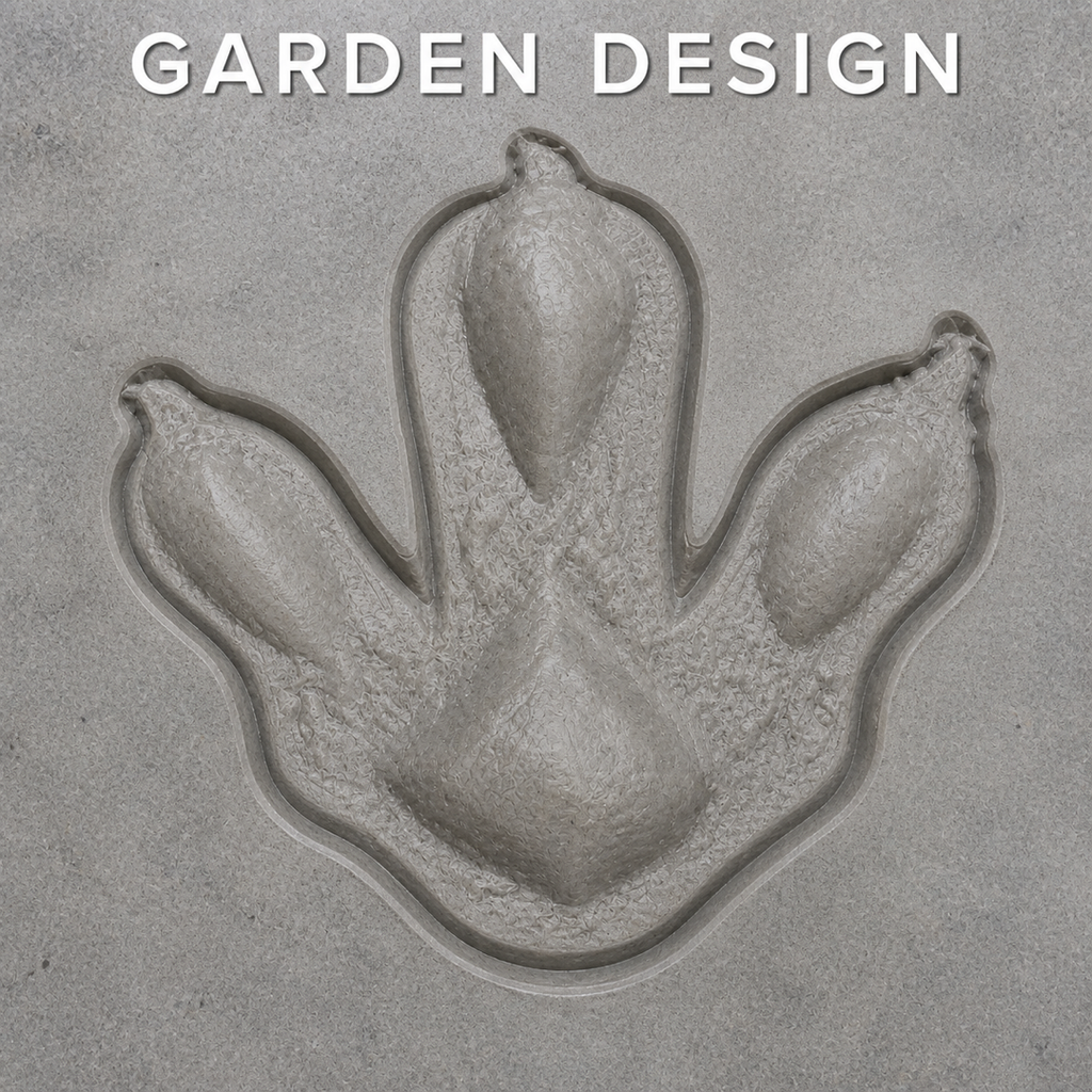Matriță de beton FX-340, amprentă de picior de dinozaur - grădină