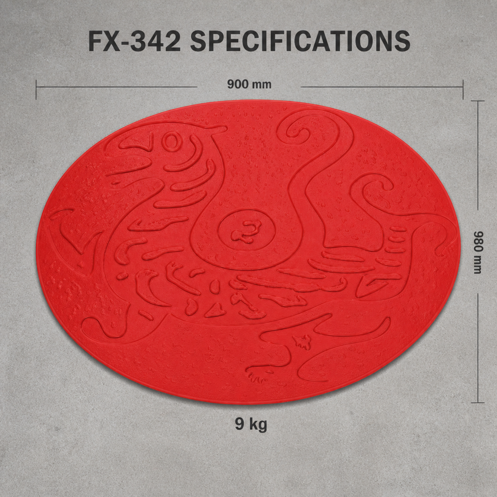 FX-342 Dragon Phoenix Oval Medallion Mold - specifications