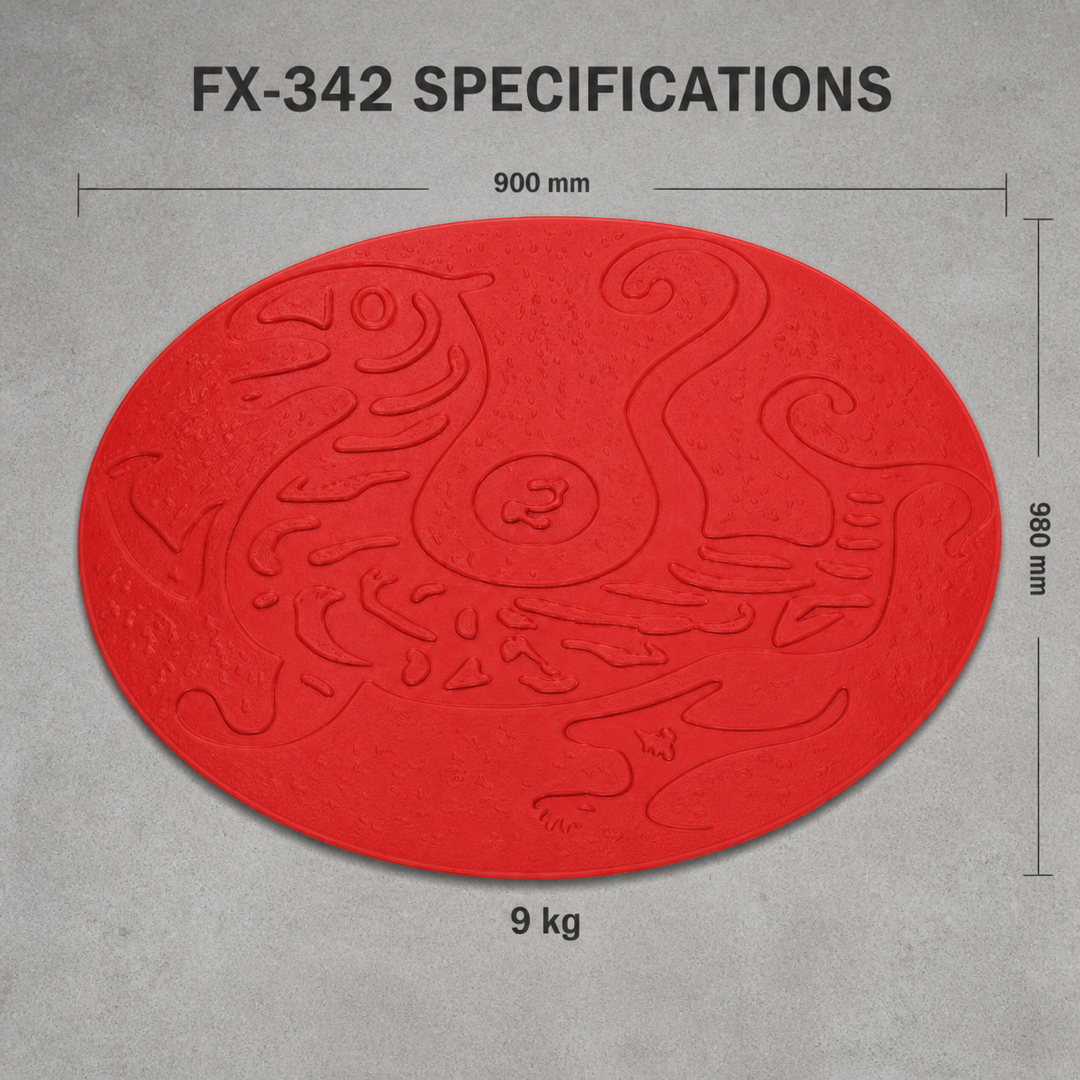 FX-342 Dragon Phoenix Oval Medallion Mold - specifications