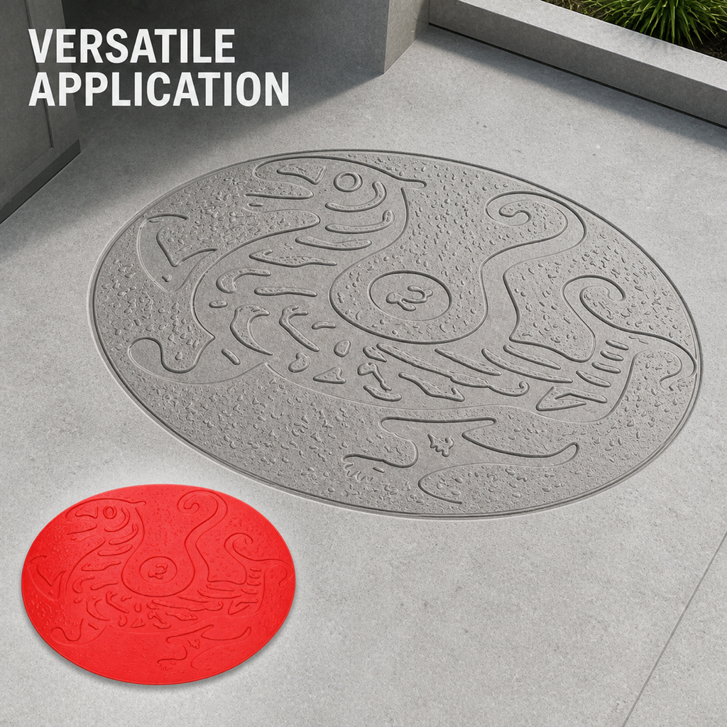 FX-342 Dragon Phoenix Oval Medallion Mold - commercial