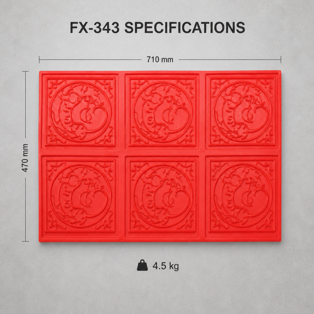 FX-343 Altı Bölmeli Yuvarlak Çerçeveli Hayvan Kabartma Kalıbı - teknik özellikler