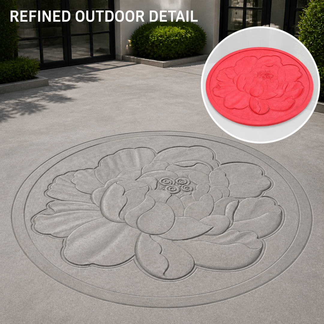 FX-346 Piyon Çiçeği Yuvarlak Madalyon Kalıbı - uygulama