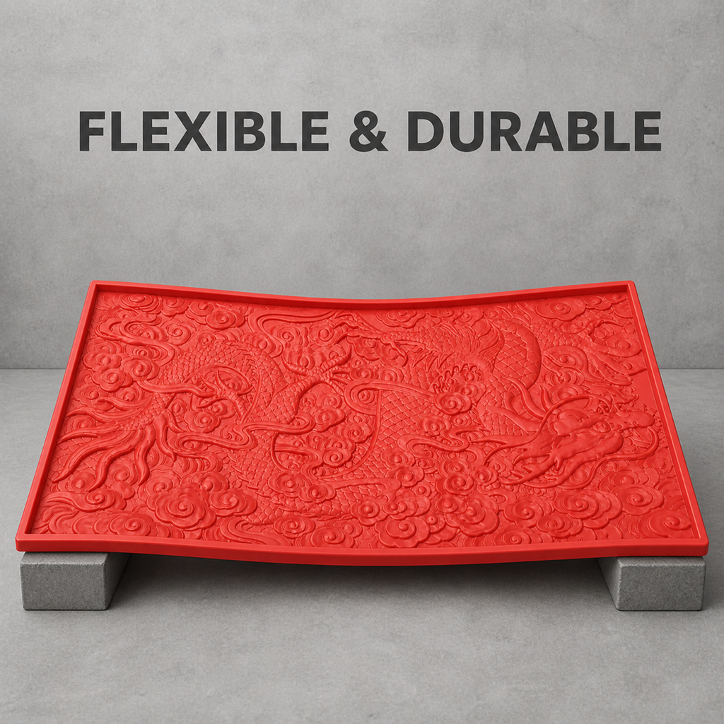 FX-347 Molde para panel en relieve de dragón chino - flexible y duradero