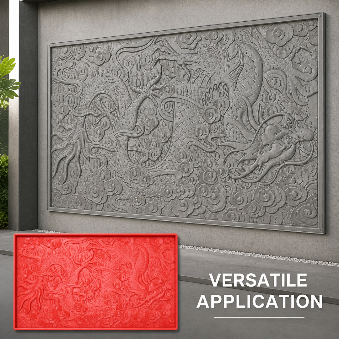 FX-347 Molde para panel en relieve de dragón chino - comercial