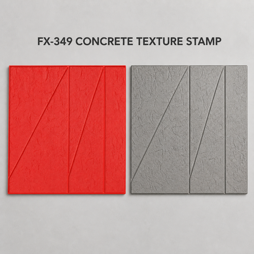 FX-349 Diagonal Plank Concrete Slab Stamp - hero