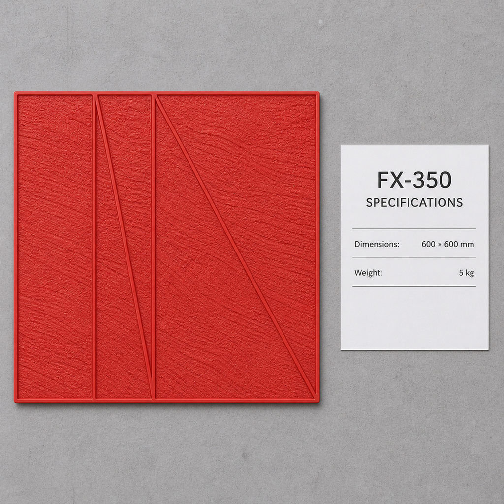 FX-350 ترچھے سلیٹ پتھر کی بناوٹ کا نقش بنانے والا اسٹیمپ – تکنیکی تفصیلات