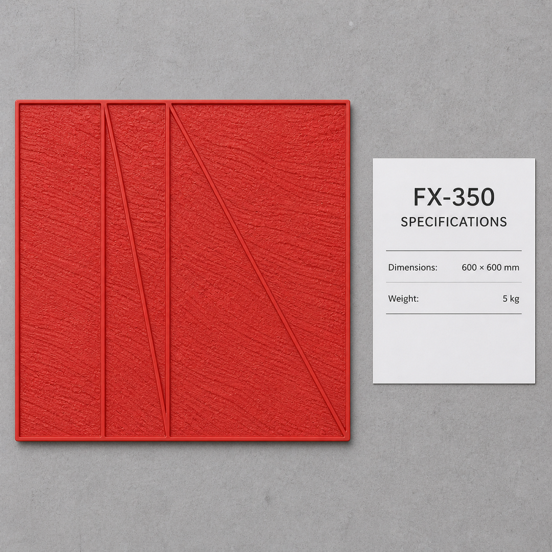 FX-350 ترچھے سلیٹ پتھر کی بناوٹ کا نقش بنانے والا اسٹیمپ – تکنیکی تفصیلات