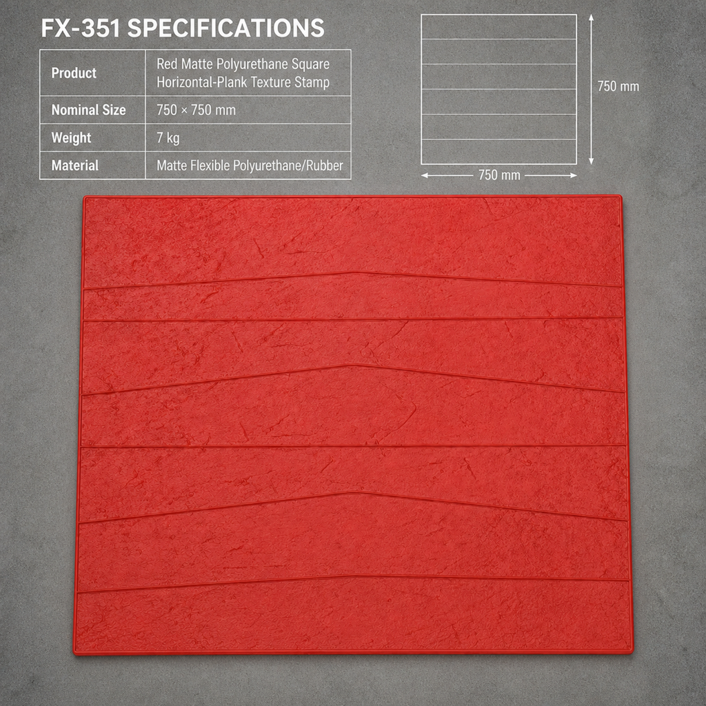 FX-351 와이드 우드 플랭크 그리드 스탬프 - 사양