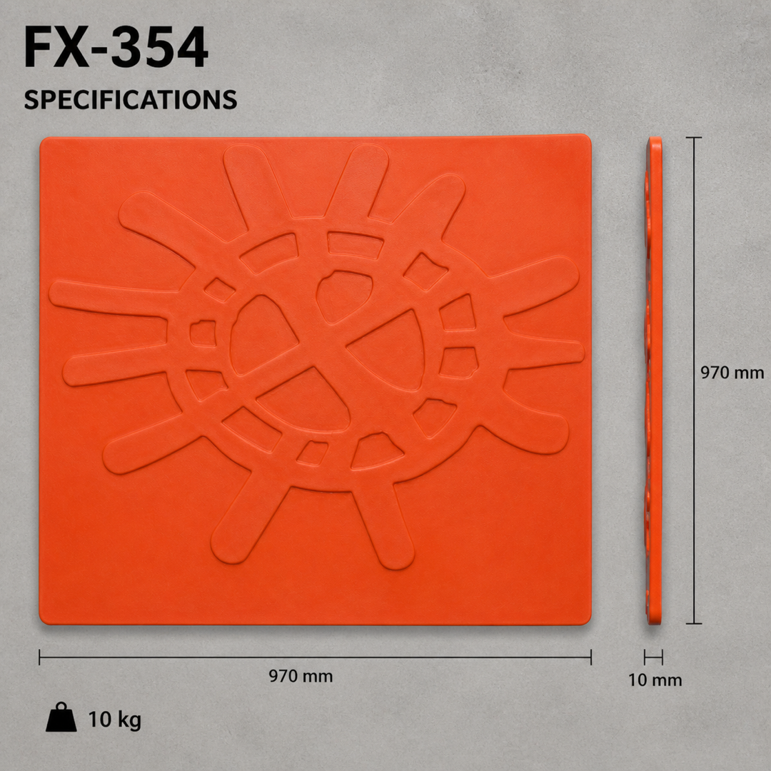 FX-354 Sunburst Geometric Relief Mold - specifications