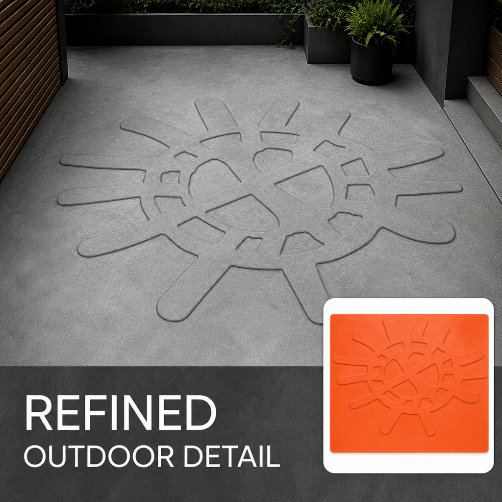 FX-354 Sunburst Geometric Relief Mold - application