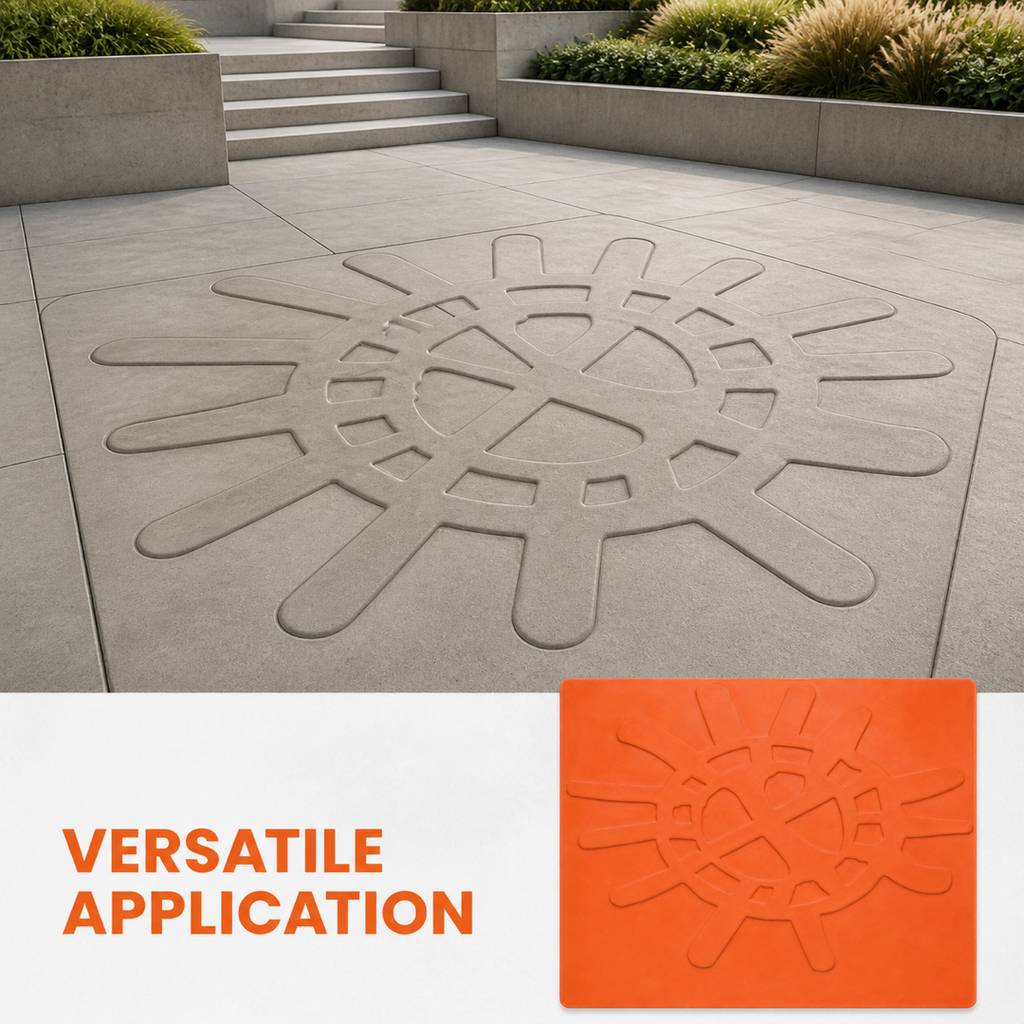 FX-354 Sunburst Geometric Relief Mold - commercial
